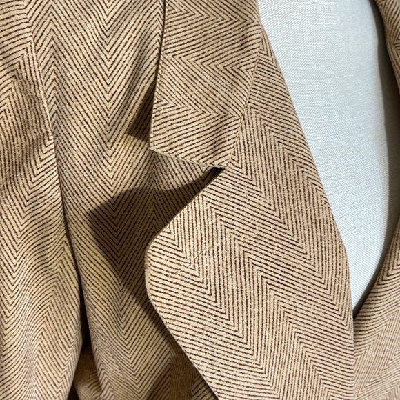 Camel color lightweight trench longline coat duster Vintage Union Made in USA - Picture 5 of 17